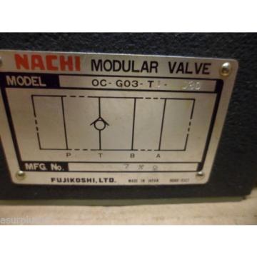 NACHI Romania  OC-G03-T1-J30 HYDRAULIC MODULAR VALVE NOS