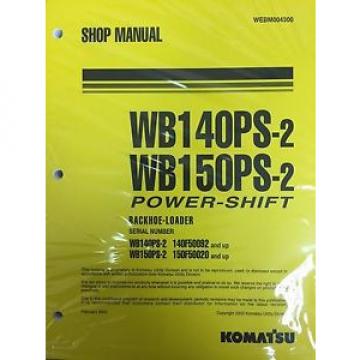 Komatsu Cuba  Service WB140PS-2, WB150PS-2 Backhoe Manual