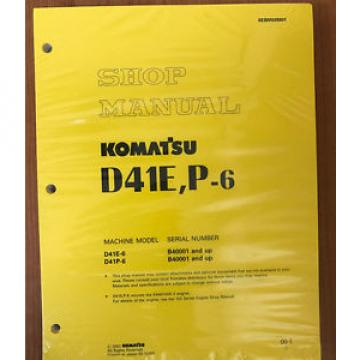 Komatsu Brazil  D41E-6, D41P-6 w/ 6D102E-2 Engine Service Printed Manual
