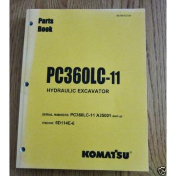 KOMATSU Denmark  HYDRAULIC EXCAVATOR PC360LC-11 PARTS BOOK SER # A35001 AND UP