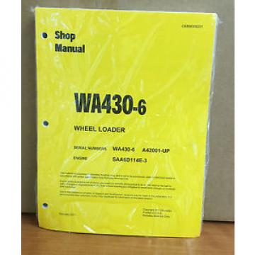 Komatsu Netheriands  WA430-6 Wheel Loader Shop Service Repair Manual (A42001 &amp; up)