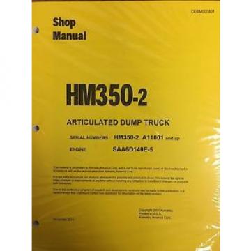 Komatsu United States of America  HM350-2 Shop Service Manual Articulated Dump Truck