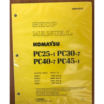 Komatsu Bahamas  Service PC25-1/PC30-7/PC40-7/PC45-1 Shop Manual