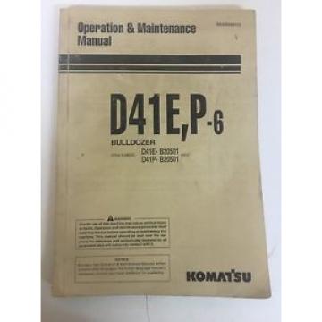Operation Haiti  &amp; Maintenance Manual D41E,P-6 Bulldozer Komatsu
