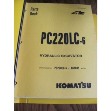 KOMATSU Brazil  HYDRAULIC EXCAVATOR PARTS BOOK PC220LC-6 A83001 BEPB001901