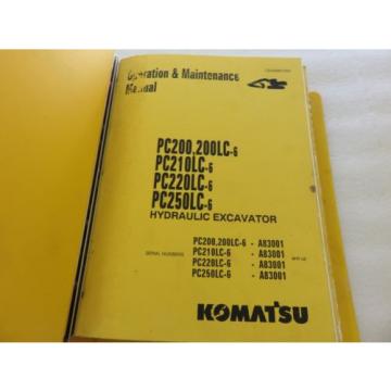Komatsu Mauritius  - PC200 210 220 250 LC-6 - Hydraulic Excavator Parts Manual BEPB001800