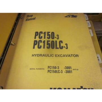Komatsu Rep.  PC150-3 PC150LC-3 Hydraulic Excavator Repair Shop Manual