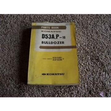 Komatsu Luxembourg  D53A P-16 Bulldozer D53A-65001- D53P-6580- Factory Parts Catalog Manual