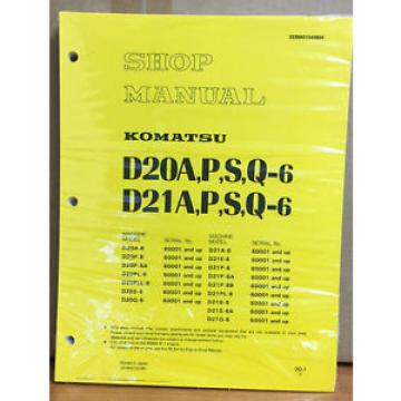 Komatsu Costa Rica  D20A-6. D20P-6. D20S-6, D21A-6. D21P-6,  Bulldozer Shop Service Manual