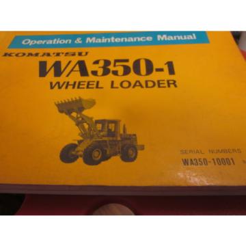 Komatsu Suriname  WA350-1 Wheel Loader Operation &amp; Maintenance Manual 10001-Up