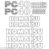 Komatsu Cuinea  PC40-7  Decals Stickers, repro Kit for Mini Excavator