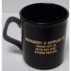 Vtg Niger  1980s Japan Komatsu DOZER CONSTRUCTION EQUIPMENT Advertising Coffee Cup Mug