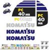 Komatsu Haiti  PC40MR-2  Decals Stickers, repro Kit for Mini Excavator