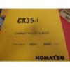 Komatsu Rep.  CK35-1 Skid Steer Loader Parts Book Manual s/n A40001 &amp; Up
