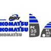 Komatsu Bulgaria  PC 35 MR Excavator Decal Set #1 small image