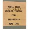 Dressta Samoa Western  Komatsu Dresser TD8H Crawler Tractor Dozer PARTS BOOK Manual BEPB471010