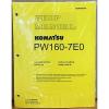 Komatsu Moldova, Republic of  Service PW160-7E0 Excavator Shop Manual NEW REPAIR