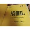 Komatsu Cuinea  PC20MRX-1 Hydraulic Excavator Repair Shop Manual