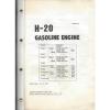 Komatsu Ecuador  H-20 Gasoline Engine Parts Book, H20-PNE3, 15 June 1982 #2 small image