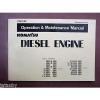 KOMATSU Niger  DIESEL ENGINE OPERATION &amp; MAINTENANCE MANUAL OEM 76 pages 1993 printing