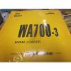 Komatsu Haiti  WA700-3 Wheel Loader Repair Shop Manual s/n A50001 Up #1 small image