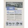 1946 Malta  Vickers Aviation Hydraulic Ad TWA Lockheed Constellation Trans World Airway #1 small image