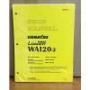 Komatsu Botswana  WA120-3, W120-3A Avance Wheel Loader Shop Service Repair Manual #1 small image