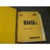 Komatsu Brazil  WA450-2 Wheel Loader Shop Service Repair Manual S/N 25001-Up