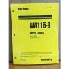 Komatsu France  WA115-3 Wheel Loader Shop Service Repair Manual