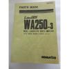 Komatsu Guinea  - WA250-3 - Wheel Loader Parts Book Manual PEPB028400 #1 small image