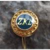 ZKL Ball Bearing Company of Czechoslovakia Race &amp; Cage Advertising Pin Badge Original import #2 small image