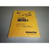 New Rep.  Genuine Komatsu WA700-3 Wheel Loader Repair Shop Service Manual