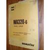 Komatsu Hongkong  WA320-6 PARTS MANUAL BOOK CATALOG WHEEL LOADER BEPB024800 GUIDE LIST #1 small image