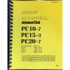 KOMATSU Cuinea  PC10-7 PC15-3 PC20-7 Hydraulic Excavator Service Shop Repair Manual Book