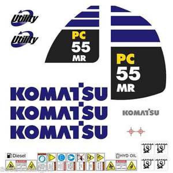 Komatsu United States of America  PC55MR-2 Decals Stickers, repro Kit for Mini Excavator #1 image