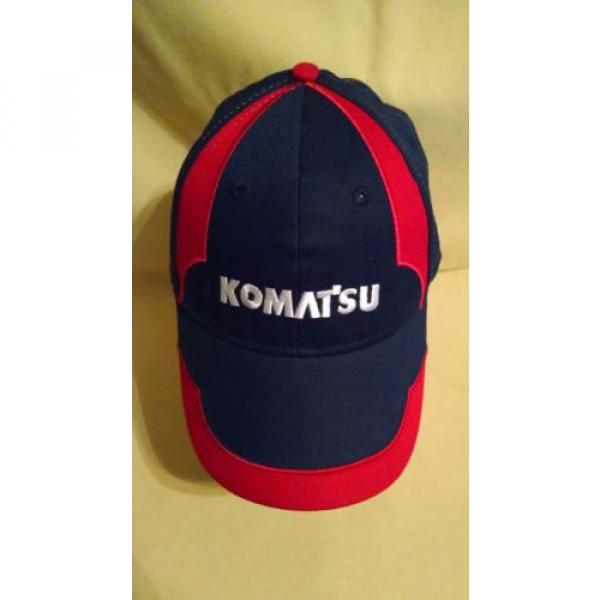 Komatsu Burma  Hat Baseball Ball Cap Blue Red White Adjustable Metal Buckle Cotton VGC #4 image