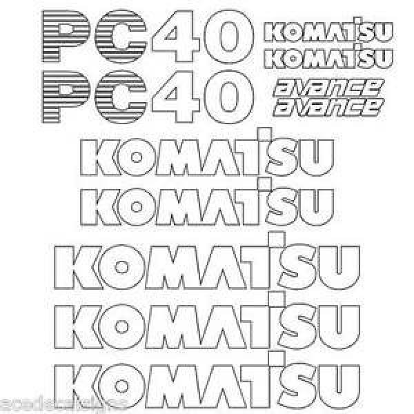 Komatsu Cuinea  PC40-7  Decals Stickers, repro Kit for Mini Excavator #1 image