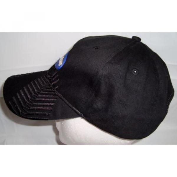 Komatsu Egypt  Black Blue Embroidered Tracks Rubber Logo Strapback Baseball Cap Hat #3 image