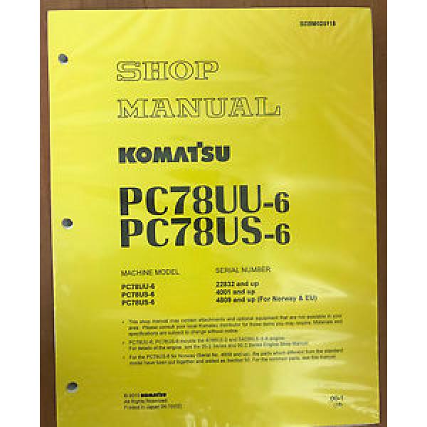 Komatsu Liechtenstein  Service PC78US-6, PC78UU-6 Shop Repair Manual Book #1 image