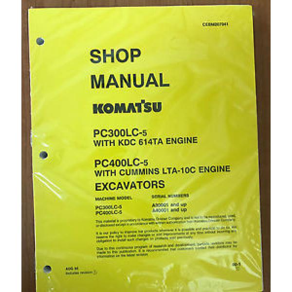 Komatsu Ecuador  PC300LC-5LC, PC400LC-5LC Service Repair Printed Manual #1 image