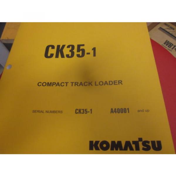 Komatsu Rep.  CK35-1 Skid Steer Loader Parts Book Manual s/n A40001 &amp; Up #1 image