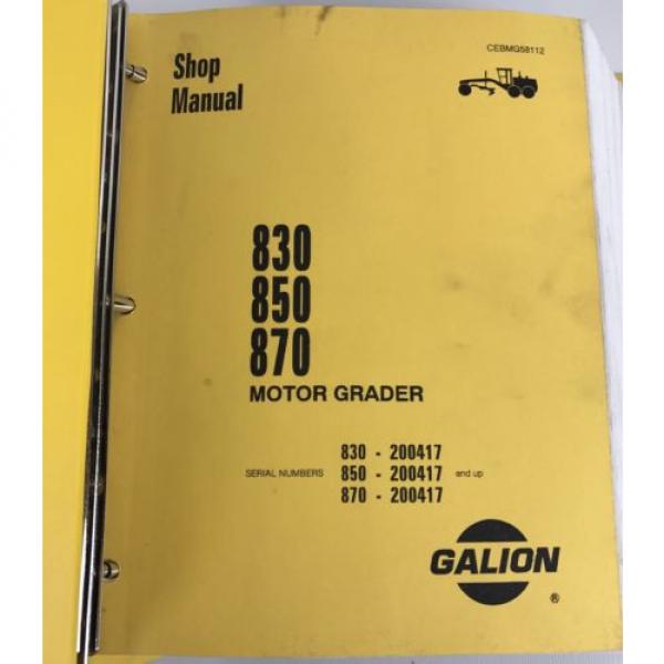 Galion Liechtenstein  830 850 870 Komatsu Dresser Motor Grader Shop Service Manual cebmg58112 #2 image