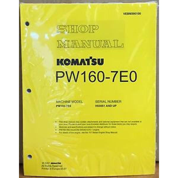 Komatsu Moldova, Republic of  Service PW160-7E0 Excavator Shop Manual NEW REPAIR #1 image