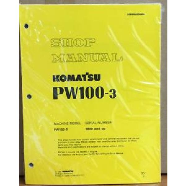 Komatsu Cuba  Service PW100-3 Excavator Shop Manual NEW REPAIR #1 image