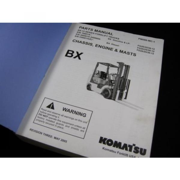 Komatsu Suriname  Forklift BX-12 Series Parts Manual Book Catalog Lift Truck BX 12 OEM #6 image
