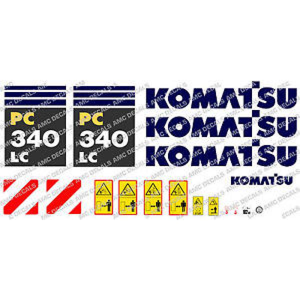 KOMATSU Denmark  PC340LC DIGGER DECAL STICKER SET #1 image