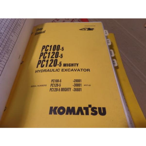 KOMATSU Reunion  PC100-5 PC120-5 PC120-5 HYDRAULIC EXCAVATOR SHOP MANUAL S/N 28001 &amp; UP, #3 image