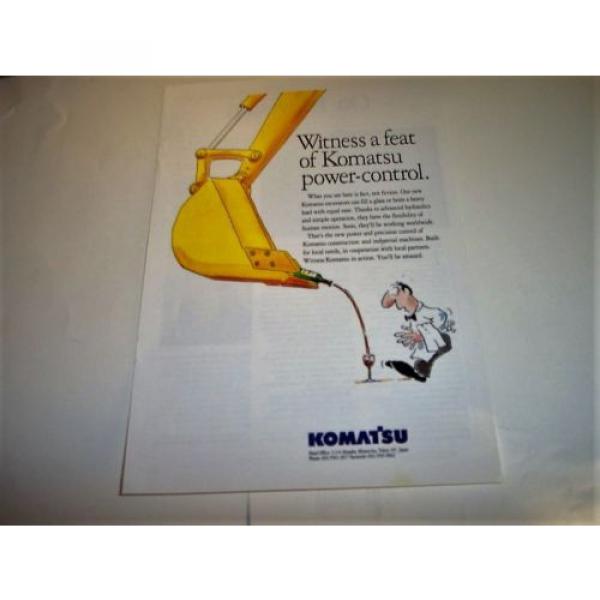 1994 Liechtenstein  Komatsu Construction Excavator Power Shovel Photo Print Magazine Ad #1 image