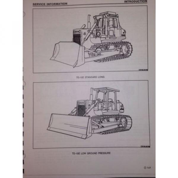 International Barbuda  Dresser Komatsu TD15E Dozer Crawler CHASSIS Shop SERVICE Manual IH #2 image