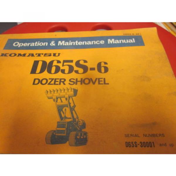 Komatsu Solomon Is  D65S-6 Dozer Shovel Operation &amp; Maintenance Manual #1 image